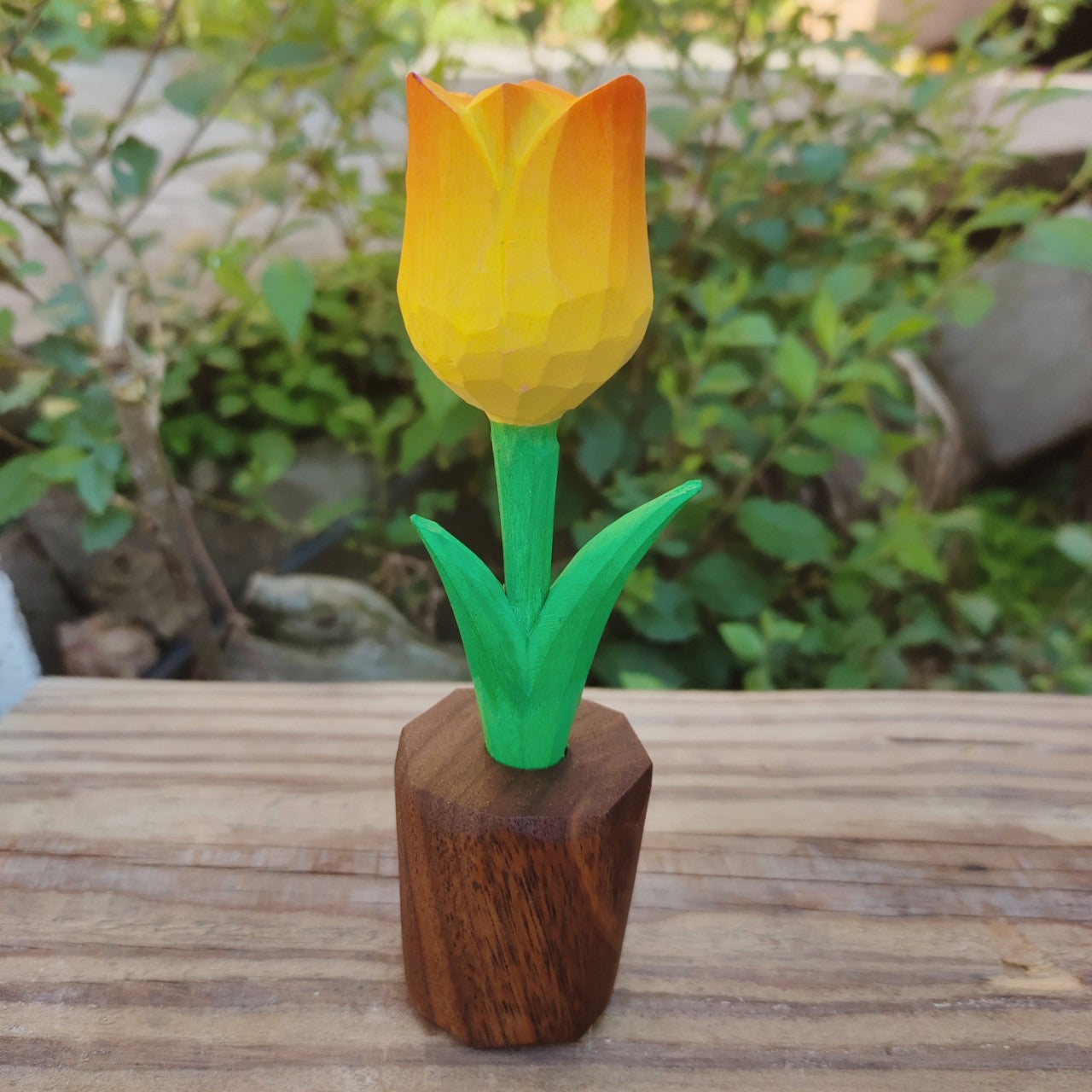 Handmade wooden flowers