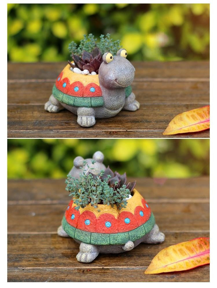 Turtle flower pot