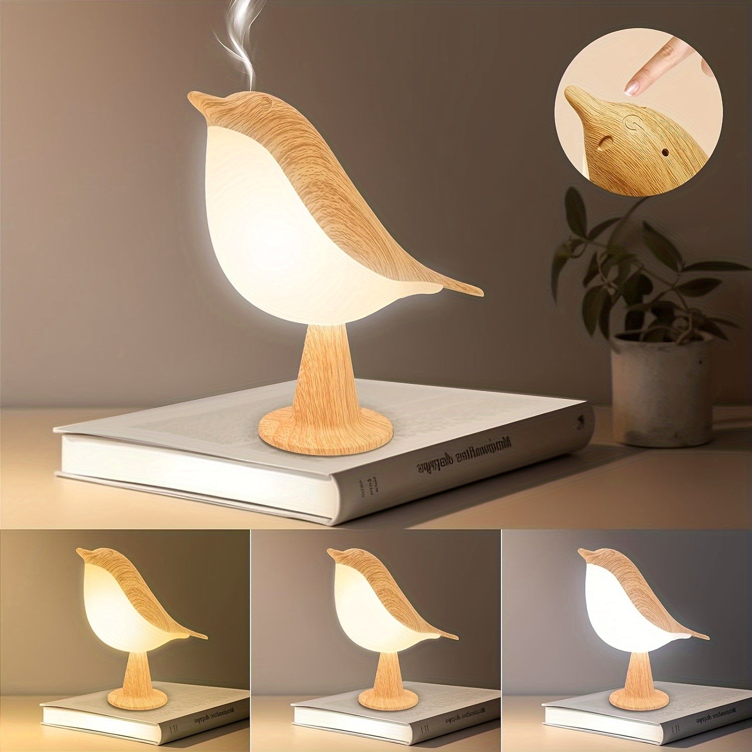 3 Color Temperature LED Aromatherapy Bird Light