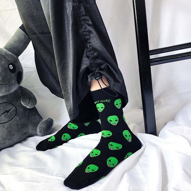 Unisex Space Alien Socks