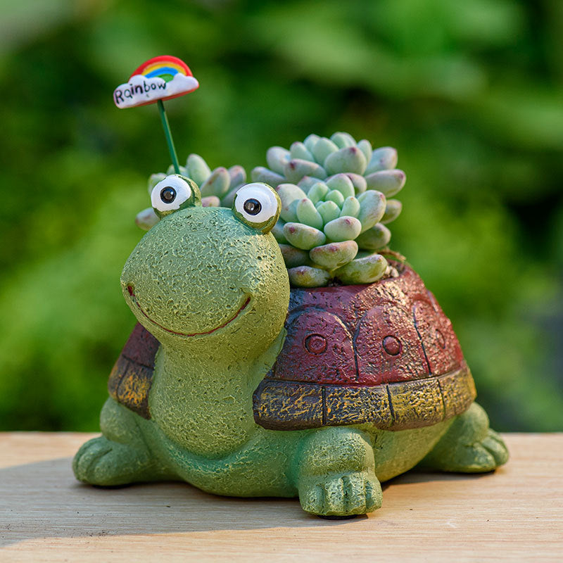 Turtle flower pot