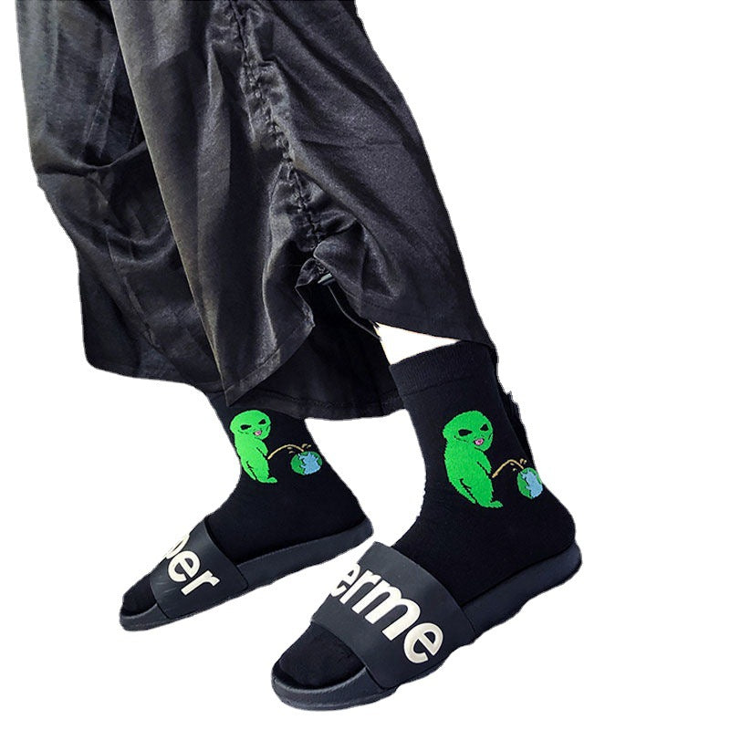 Unisex Space Alien Socks