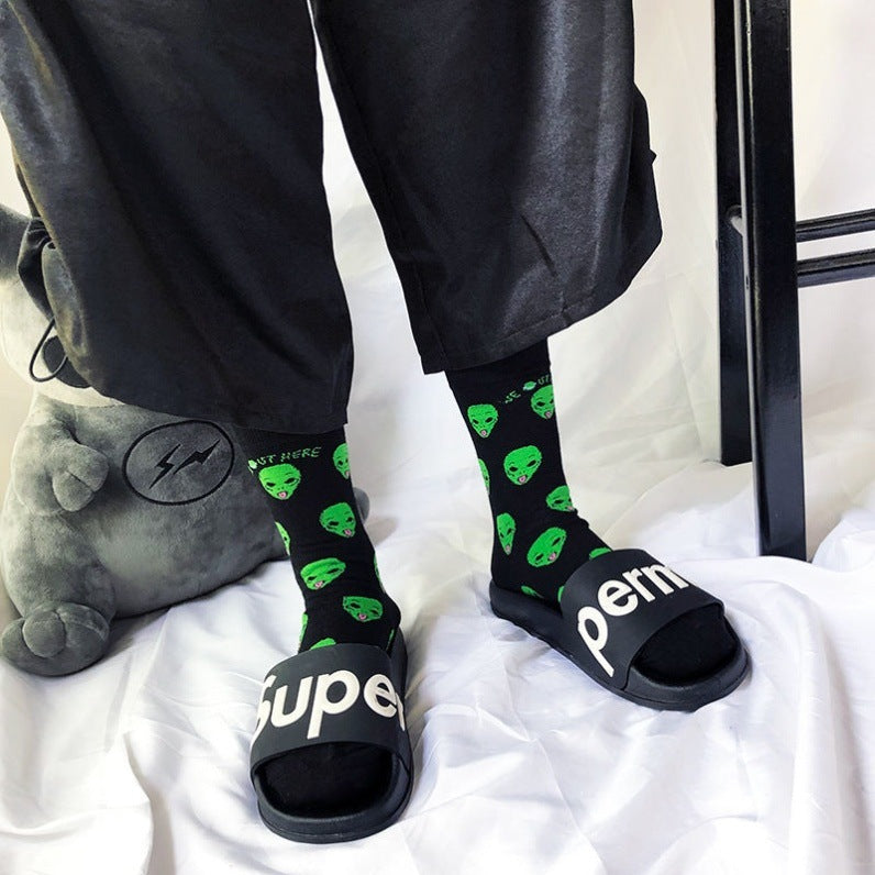 Unisex Space Alien Socks