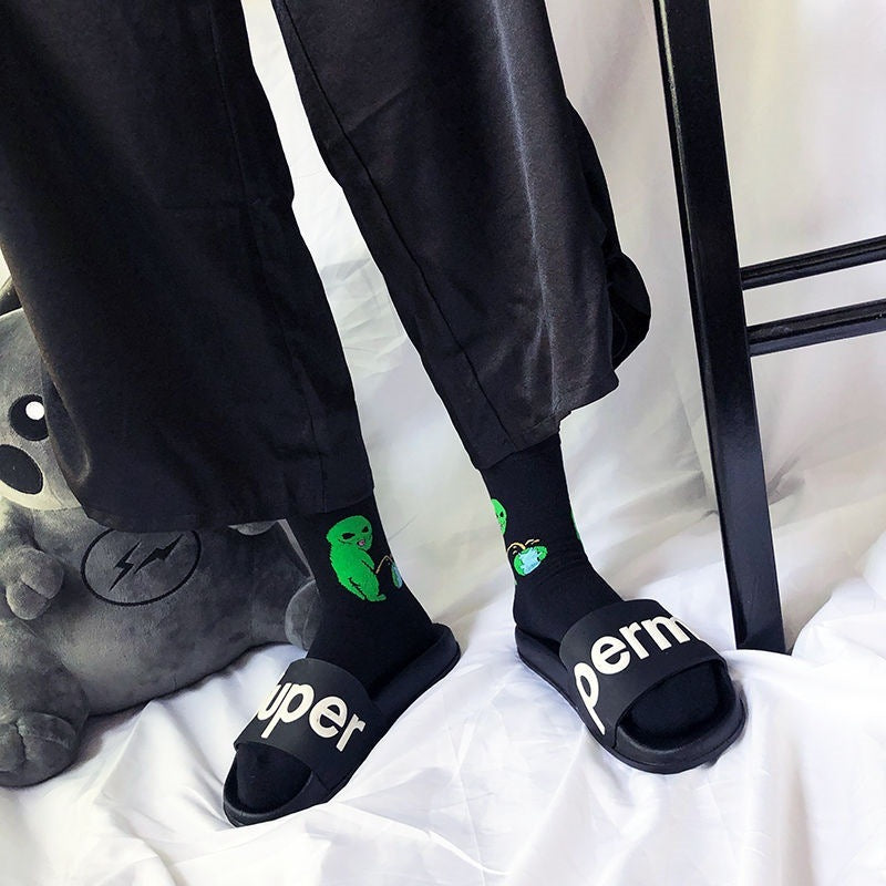 Unisex Space Alien Socks