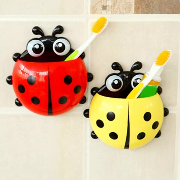 Ladybug Toothbrush Holder With Suction Cups