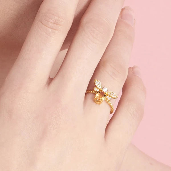 Gold Bee Ring