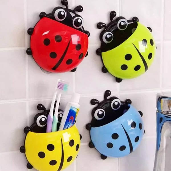 Ladybug Toothbrush Holder With Suction Cups