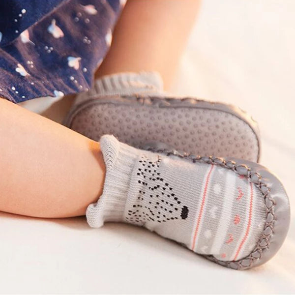 Lovable Soft Leather Sole Baby Shoes Socks For Infants & Toddlers