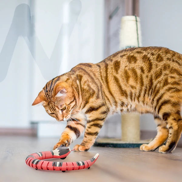 USB Rechargeable Smart Sensing Snake Toy For Cats