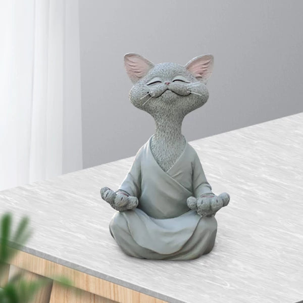 Whimsical Happy Buddha Cat