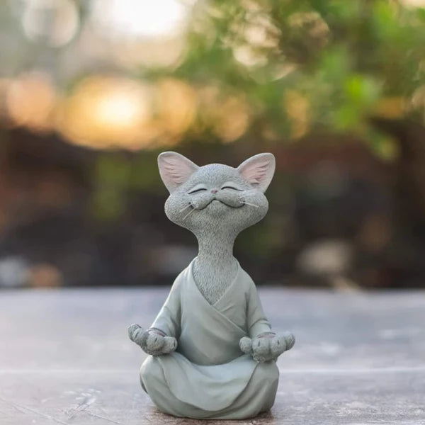 Whimsical Happy Buddha Cat