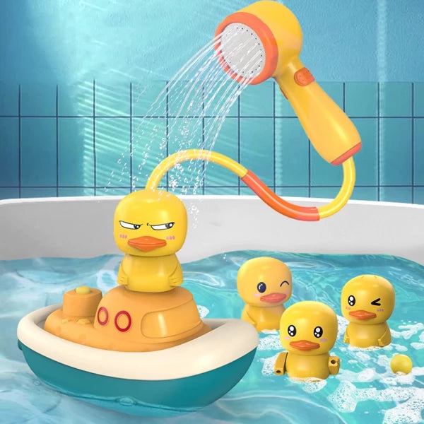 Electric Duck Boat Spray Bath Toy