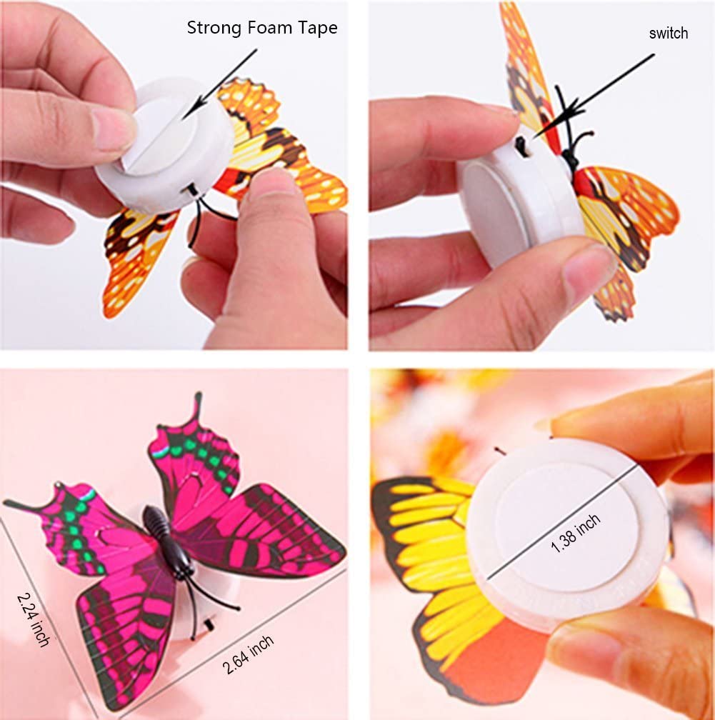 LED 3D Butterfly (8pcs)