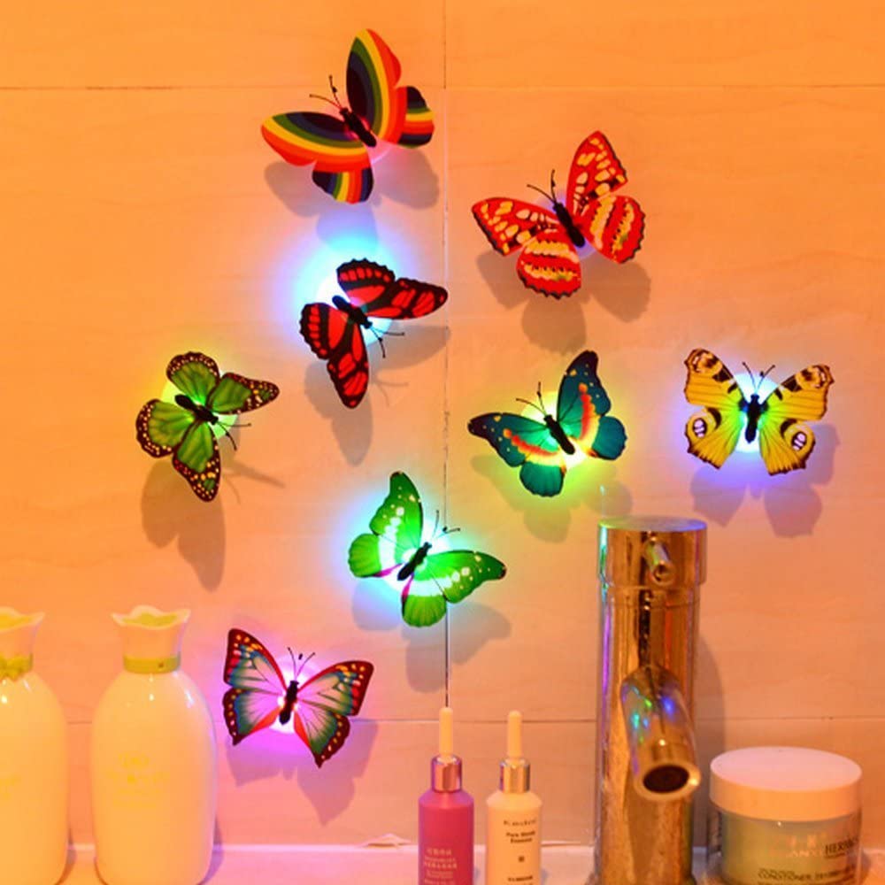 LED 3D Butterfly (8pcs)