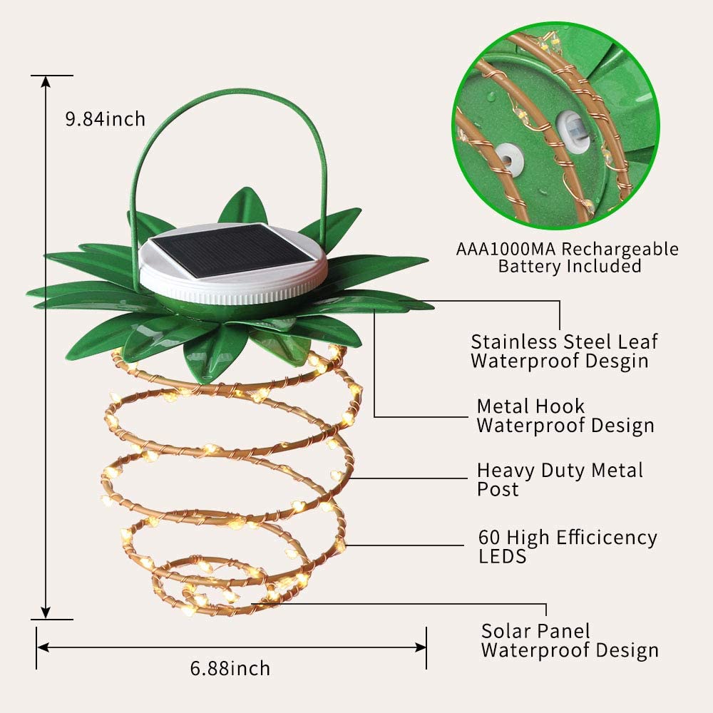 Solar Pineapple Lantern