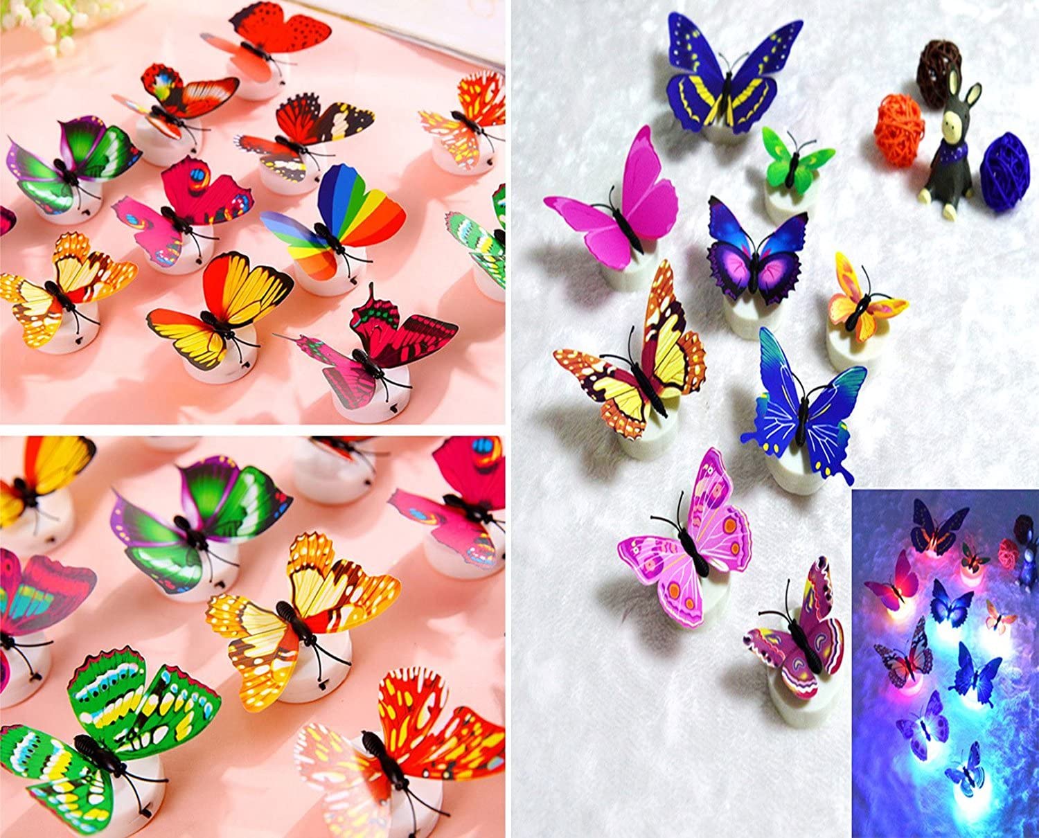 LED 3D Butterfly (8pcs)